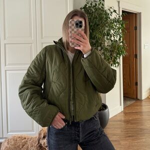 Lululemon Olive Green Quilted Puffer Jacket